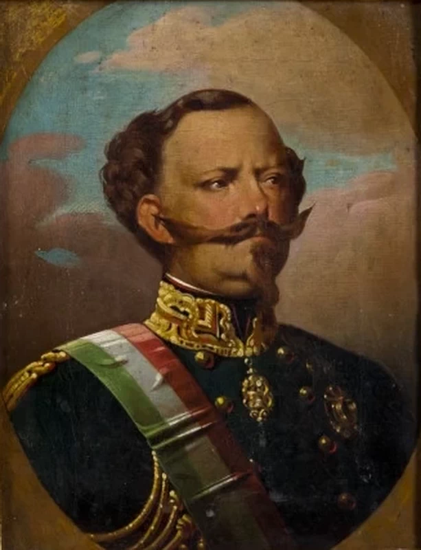Ritratto di Vittorio Emanuele II di Savoia - Castello Reale, Racconigi, Cuneo